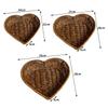 Heart-Shaped Woven Storage Basket Multi-Uses Simulation Rattan Desktop Baskets For Bread Fruit Restaurant Serving Display Basket
