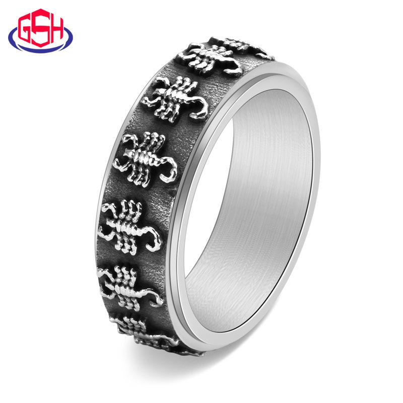 Personalized Matte Titanium Steel Rotatable Ring – Unisex, Fashionable Couple Jewelry, Ins Style