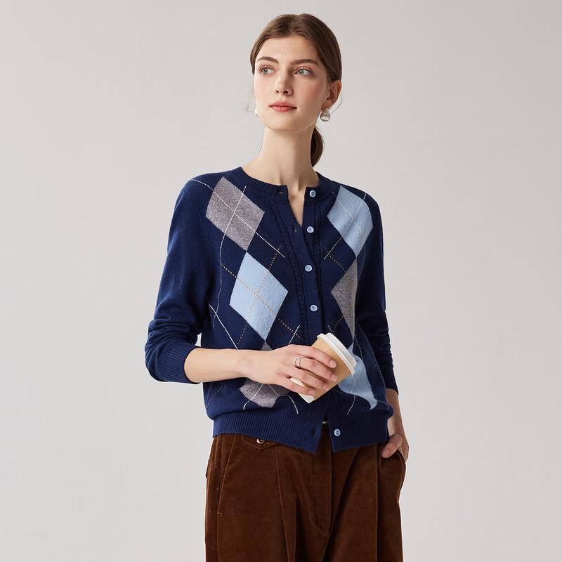 Zhaojun Women's 100% Cashmere British Style Knit Cardigan
