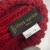 Louis Vuitton logo Mitten accessories with badge gloves wool Red