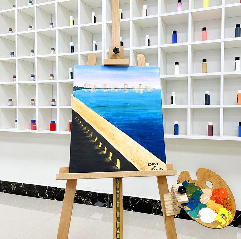 Resim ve Çizim için Çok Fonksiyonlu Ahşap Şövale ve Palet Klipsi