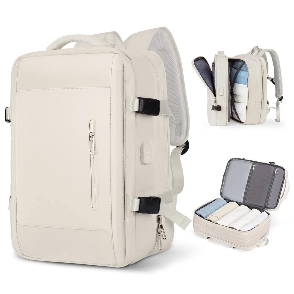2024 New Travel Backpack Men'S Double-Shoulder Bag Expandable Business Trip Tourism Large Capacity Computer Book Bag Women'S