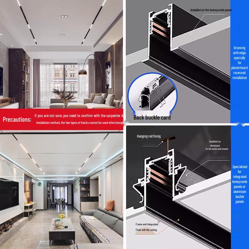 Magnetic Honeycomb Track Light for Kitchen & Living Room Ceilings