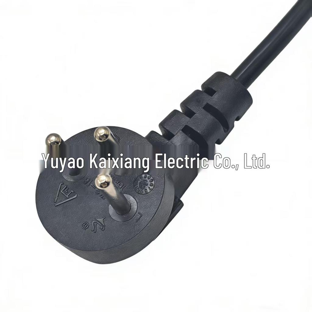 Israeli Three-Pin Angled Power Cord 3-Core, 0.75/1.0/1.5 SQ, Bare Wire