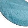 Floor Carpet Polyester Fiber Round Nordic Style Long Plush Soft Shaggy Rug for Home Bedroom Blue