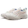 Li Ning Cushioning Slip Resistant Abrasion Resistant Low Top Running Shoes Women's White Blue ARXT022-5