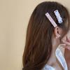 2Pcs/set Barrettes Bow Plaid Hair Clip Female Hair Accessories Korean Hair Clip  School