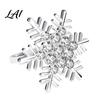 Seasonal Party Tableware Rhinestone Snowflake Napkin Ring Metal Holder Winter Holiday Rings Ring for Christmas Dinner Table Decor Silver Plated