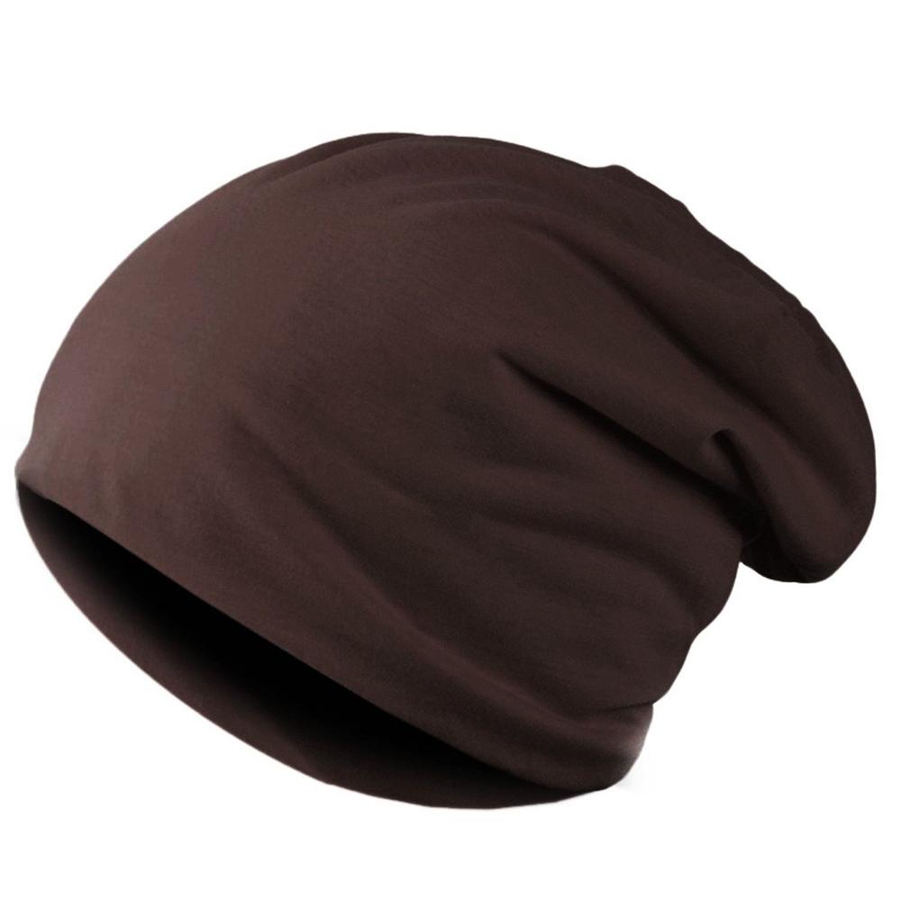Men Women Fashion Knitted Hats Solid Color Soft Cotton Hip-hop Slouch Beanies