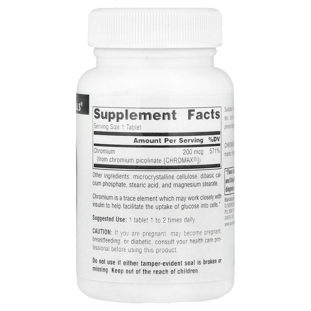 Source Naturals Chromium Picolinate 200mcg 240 Tablets