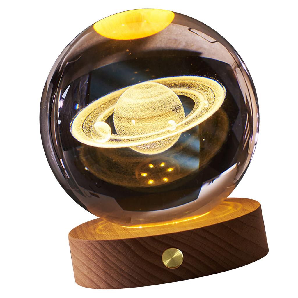 3D Crystal Ball Night Light Rechargeable Battery Soft Light Multifunction Crystal Ball Lamp with