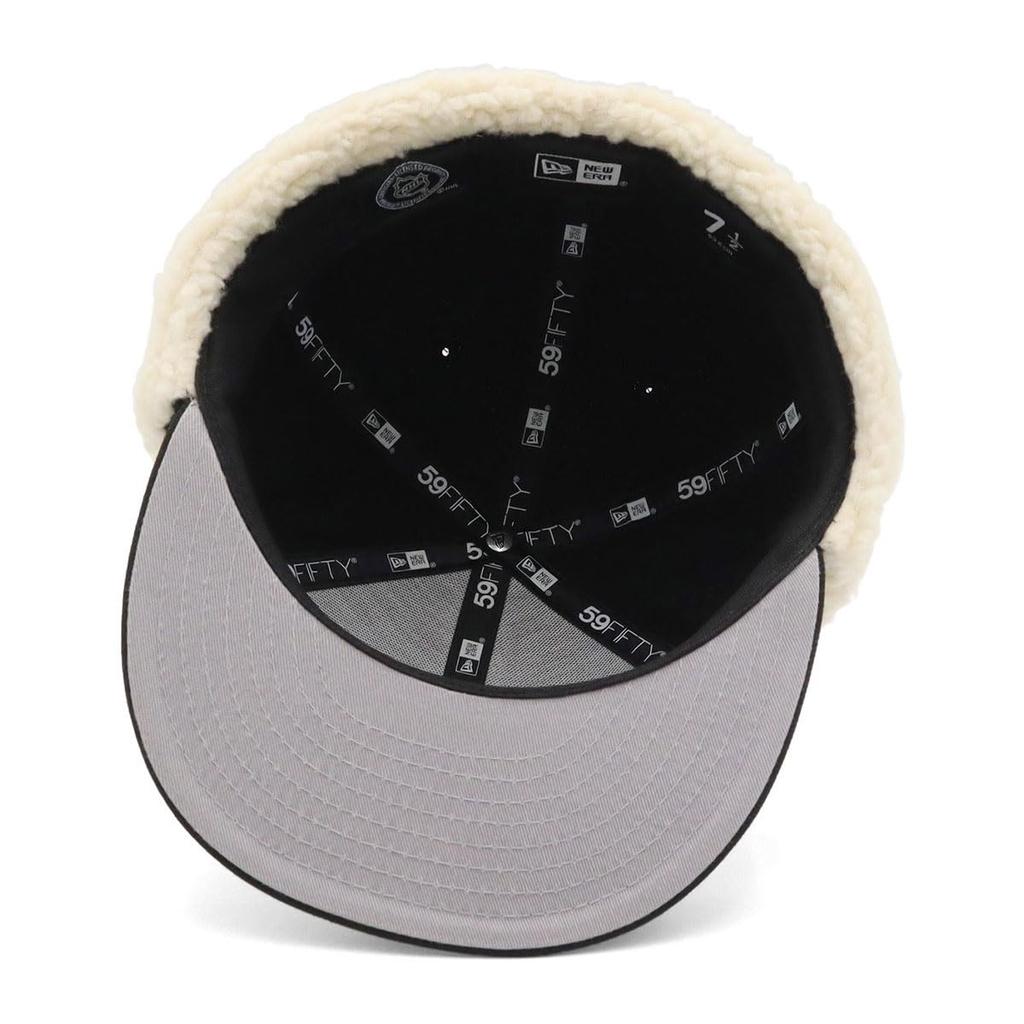 New Era 59FIFTY Dog Ear Baseball Team Boa LAK 7 5950 DOGEAR LOSKIN BLK Cap, Fleece, Black, 1/2 Oz,
