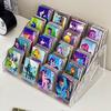 Card display rack tabletop card small cayakli pony large capacity stair storage multi-layer slot box