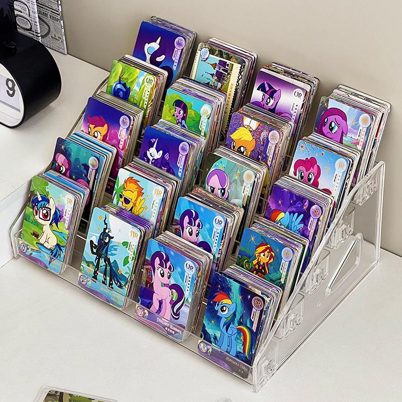 Card display rack tabletop card small cayakli pony large capacity stair storage multi-layer slot box