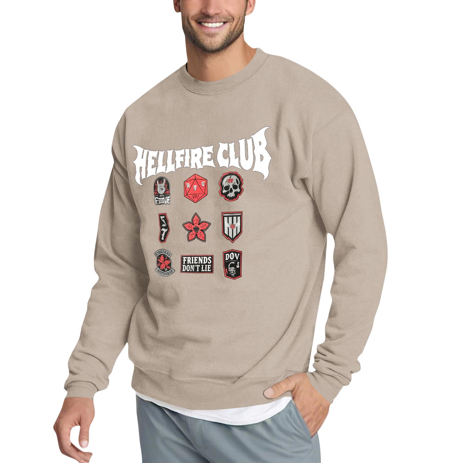 

Мужское свободное худи с принтами из фильмов и телешоу XL бежевый