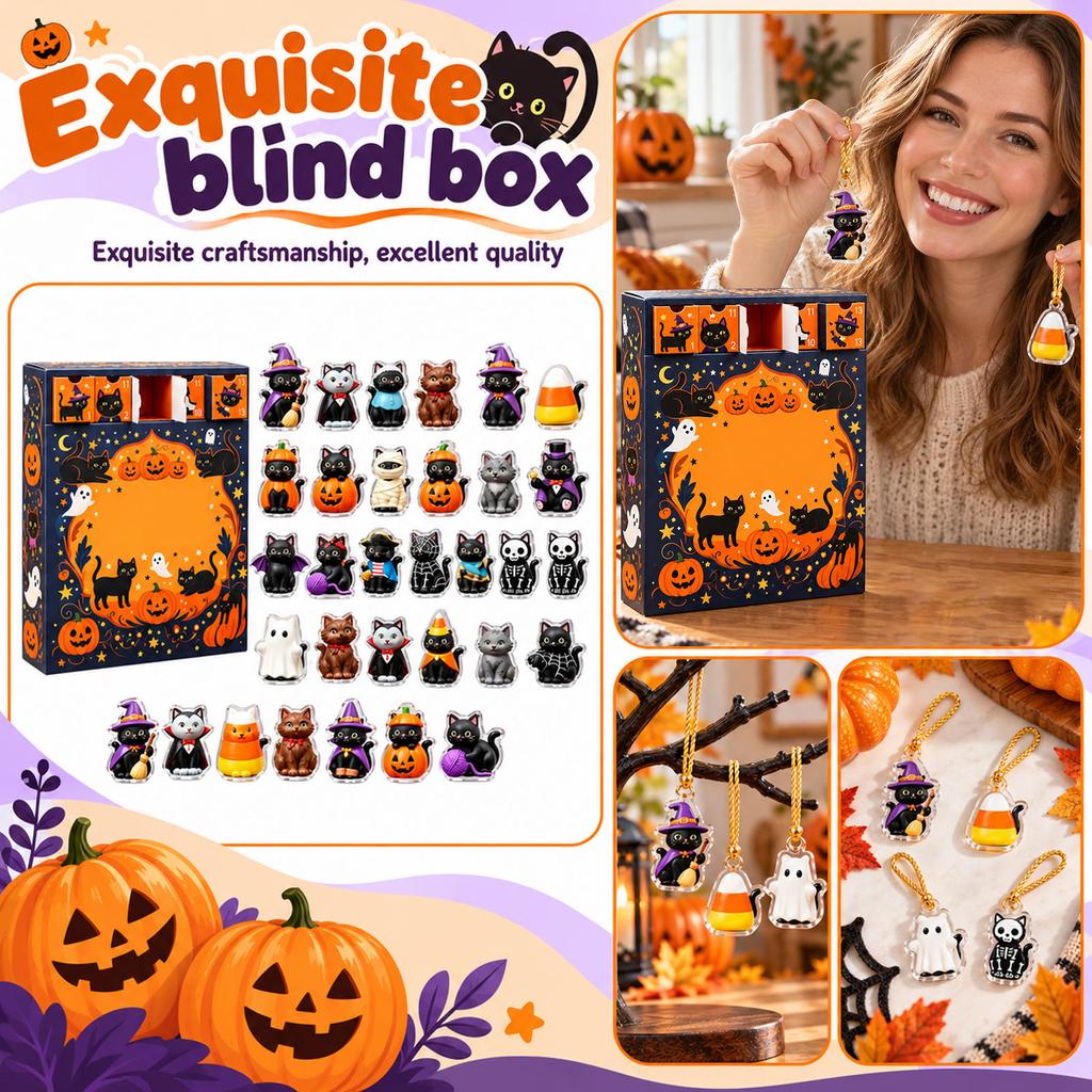 2D Halloween Animal Series Advent Calendar, Countdown Surprise Collectible Set