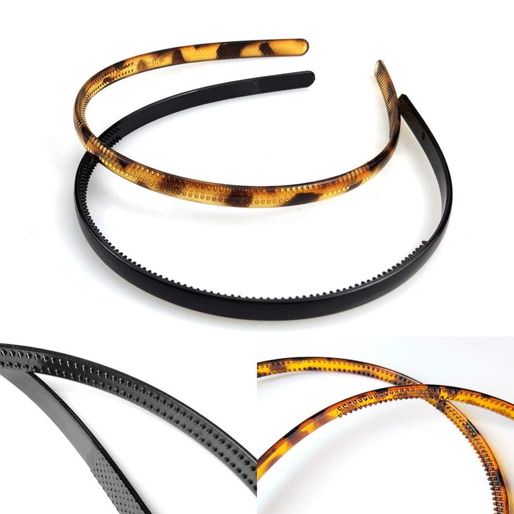 3Pcs Plain Headbands Teeth Comb Headbands Skinny DIY Hair Bands Headbands Headwears for Women Men Girls