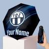 FC Zürich Manual Five Fold 8 Rib Umbrella Support Custom Text, Lightweight Travel Umbrella