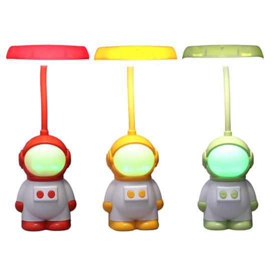 Astronauten Schreibtischlampe für Kinder Neuheit Raumfahrer LED Nachtlicht mit 7 Farben Kinderzimmer Nachttischlampe mit flexiblem Schwanenhals für Wohnzimmer Schlafzimmer