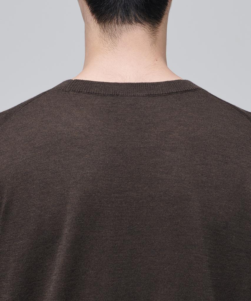 MUSINSA STANDARD Merino Wool Blend High Gauge Crew Neck Knit [Dark Brown]