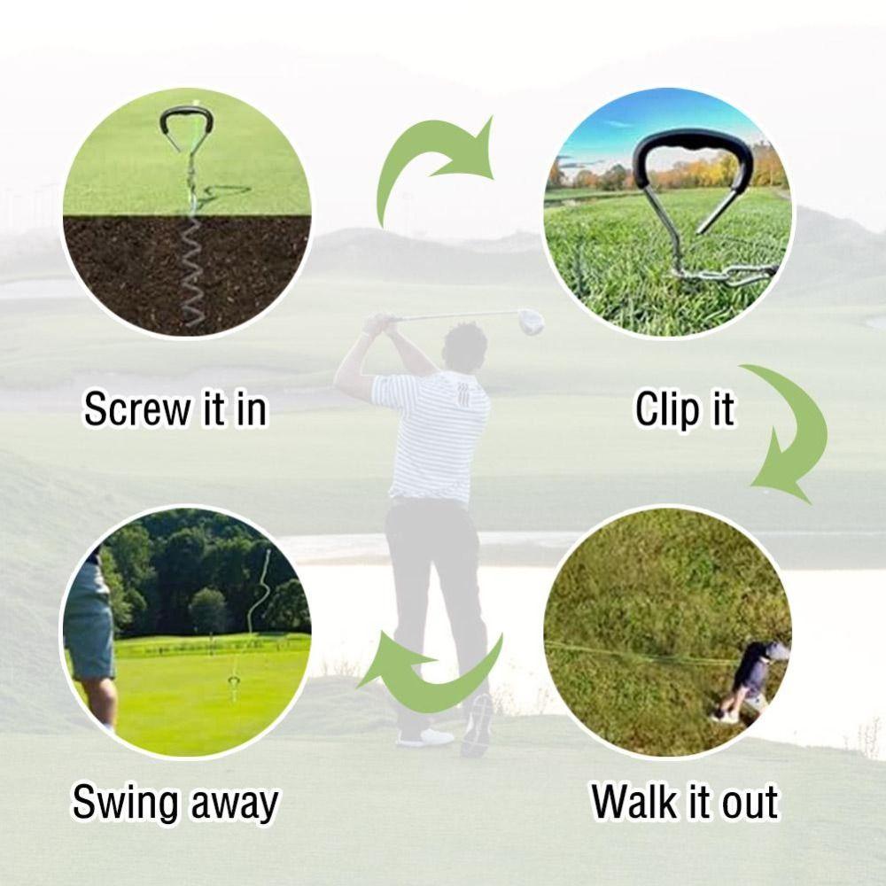 WIth Ground Nails Golf Training Rope 55.11IN Length Golf Training Tool  Golf Swing Practice