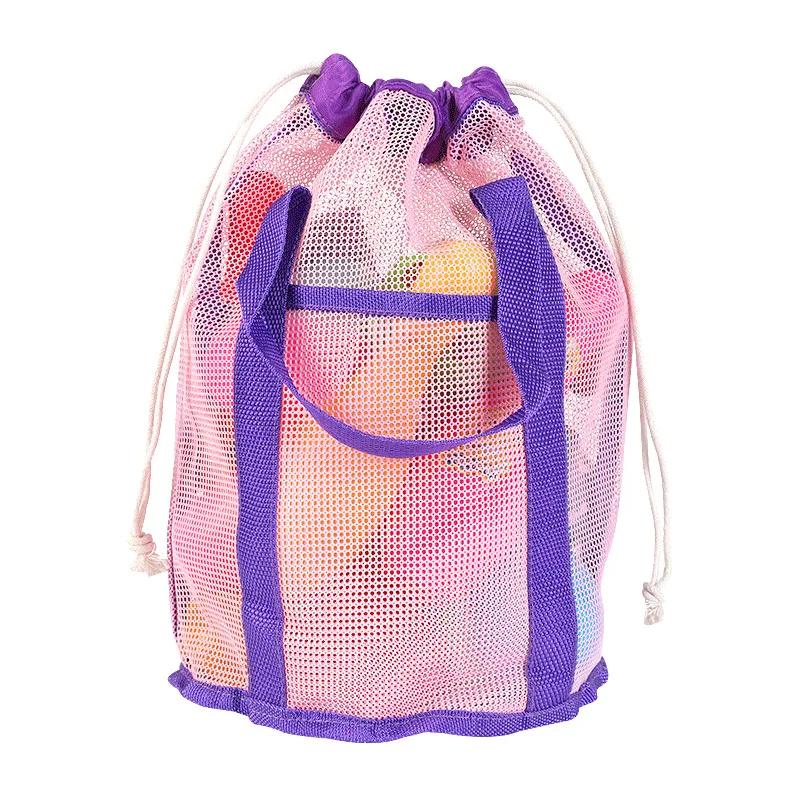 Children's Beach Bag Shell Storage Bag Hollow out Transparent Toy Bag Travel Beach Net Bag Gift Storage Pouch for Kids
