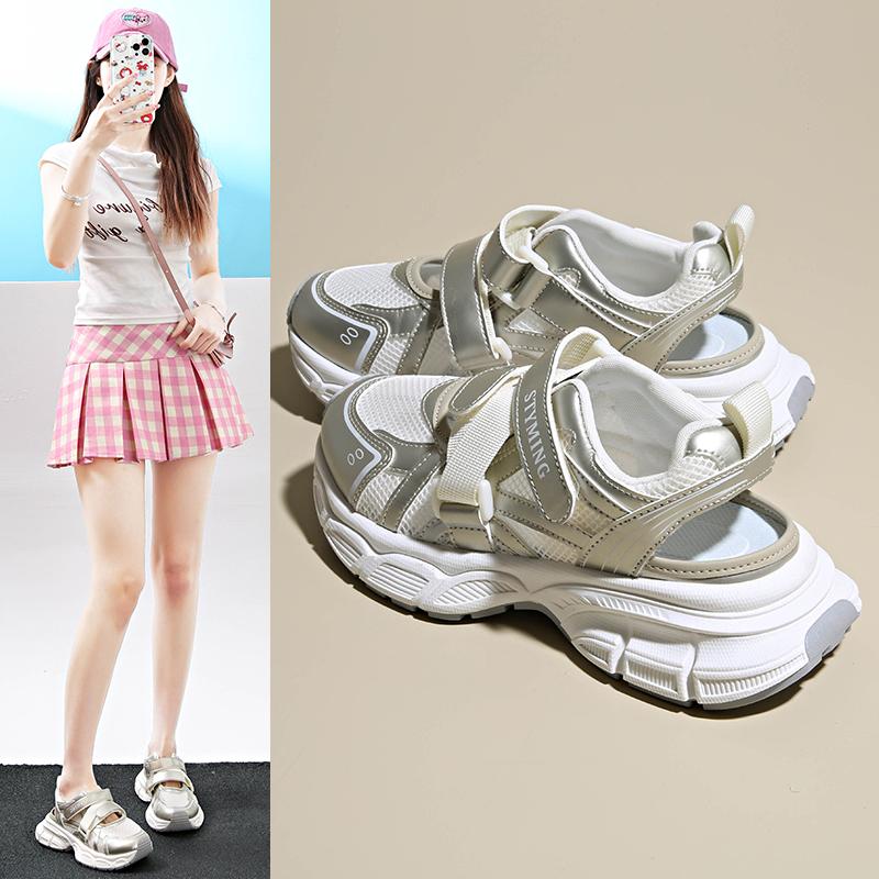 2026 New Style Platform Sneakers Versatile Women's Summer With Thick Sole And Breathable Hollow Out Design For Comfort shoes