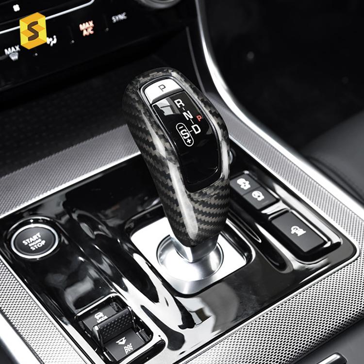 ES Kohlefaser Auto Kratzschutz Zubehör Schalthebelabdeckung für Land Rover Jaguar Discovery