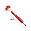 3 in 1 Pen Mop Head Topper Funky Stationery Gift Retractable Ballpoint Pens Novelty Black