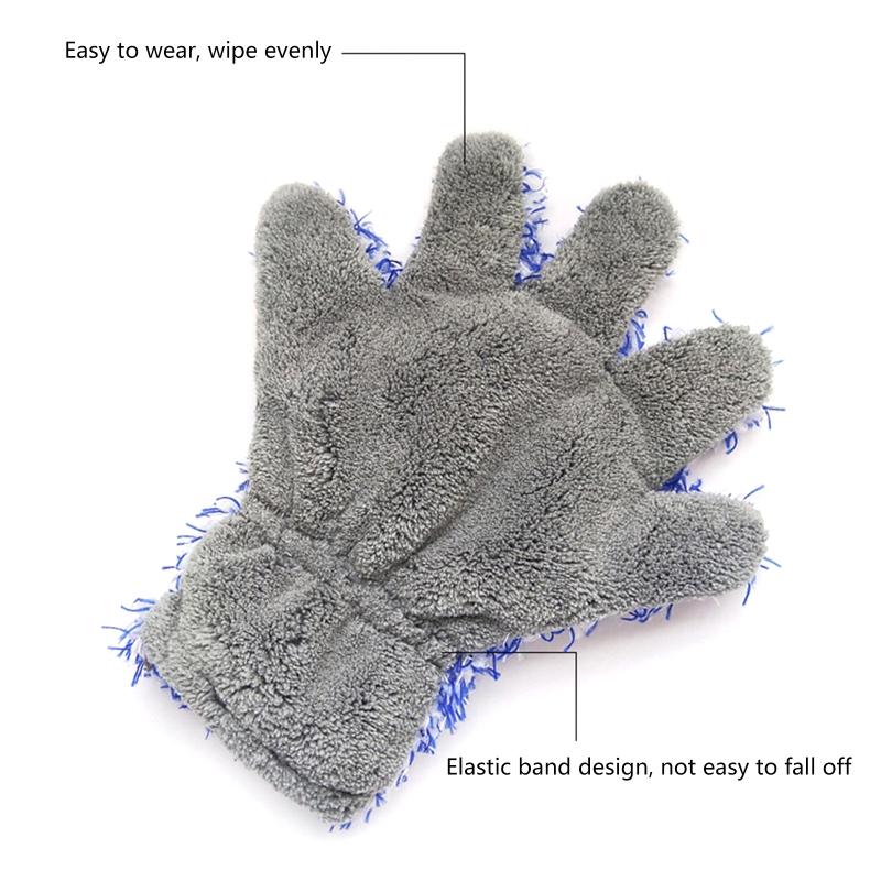 Microfiber Car Cleaning Glove Dusting Mitt Car Wash Rag No Scratch Wash Mitt for Cleaning Car, Furniture, Home