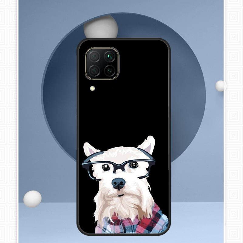 Cartoon schnauzer dog For Huawei Nova 12i 12s 11i 8i Y91 Y60 Y70 Y72 Y90 Y61 9 10 SE P20 P40 Lite P30 P60 Pro Case