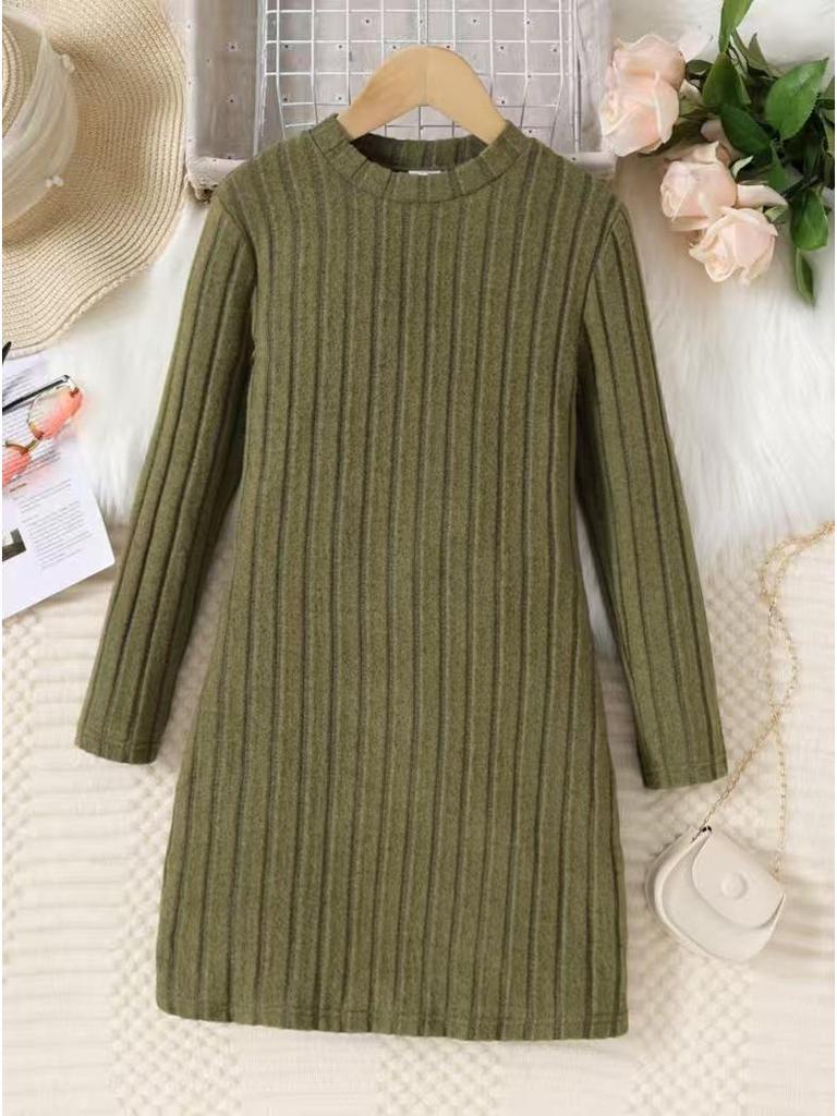 2025 Fall/Winter Slimming European & American Girls' Warm Dress