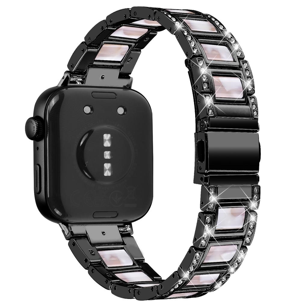 Für Huawei Watch Fit 3 Metalllegierung Uhrenarmband Strasssteine Harz Armband