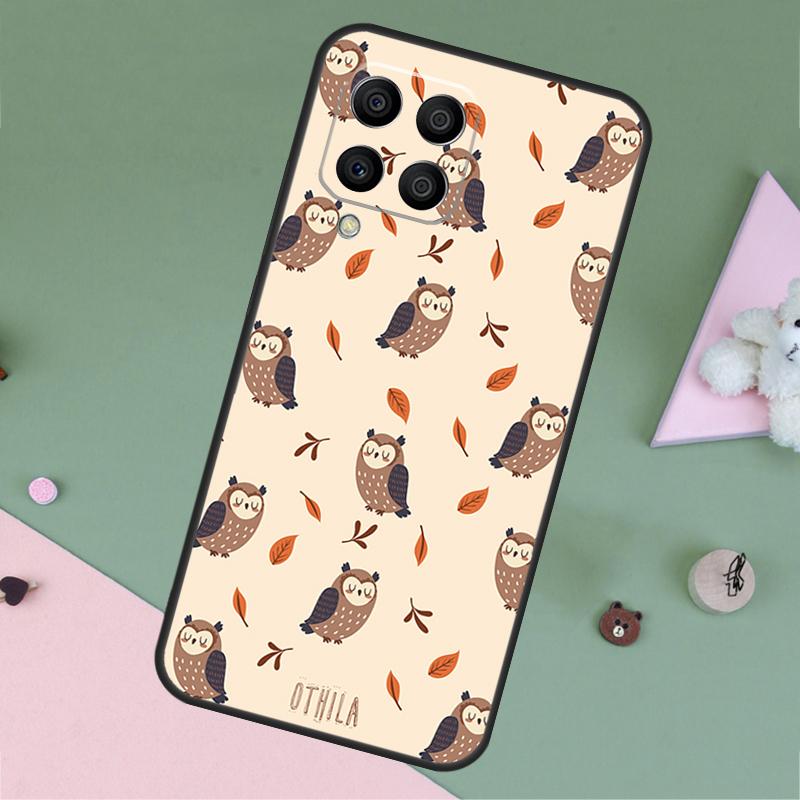Owl Pattern For Samsung Galaxy M20 M06 M16 M12 M13 M14 M15 M35 M55 M34 M54 M33 M53 M21 M31 M32 M52 Case