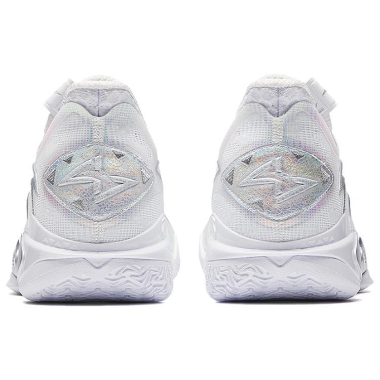Anta Shock Wave 5 Low Top Midfoot Carbon Plate Basketball Shoes Men's Silver White 112541106R-2