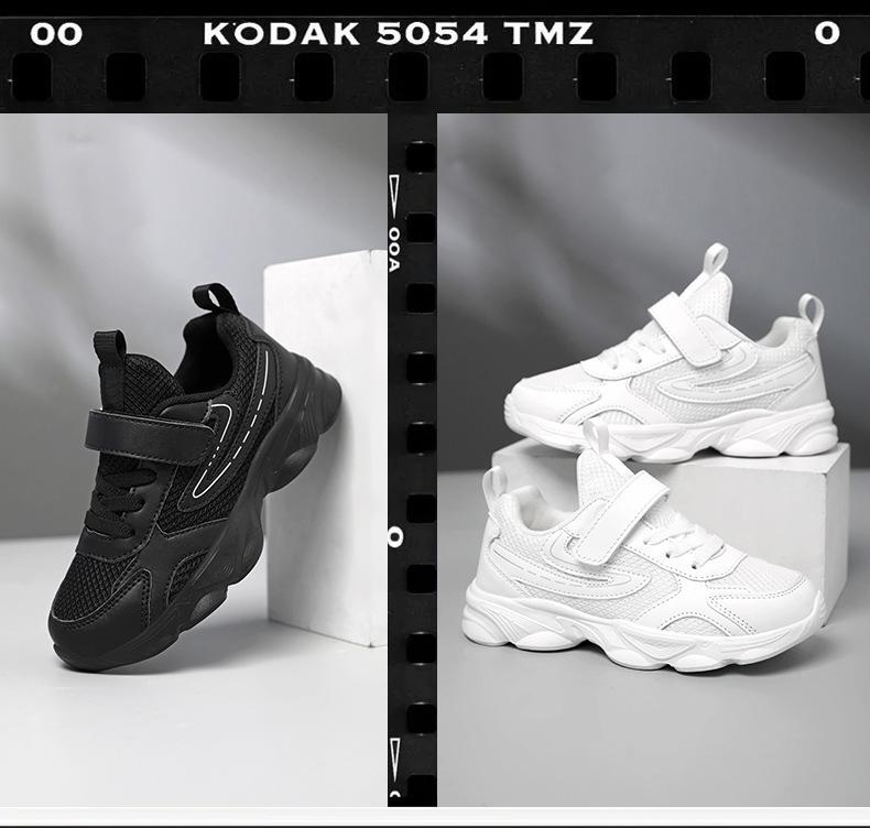 Gränsöverskridande het rea: Vita mesh-skor för pojkar, andas, mjuk och mångsidig, avslappnad sportlöpning