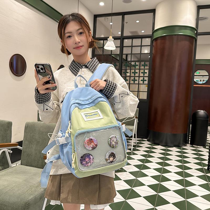 Large Capacity Casual Student Backpack Backpack for Class Junior High School Student Schoolbag Female