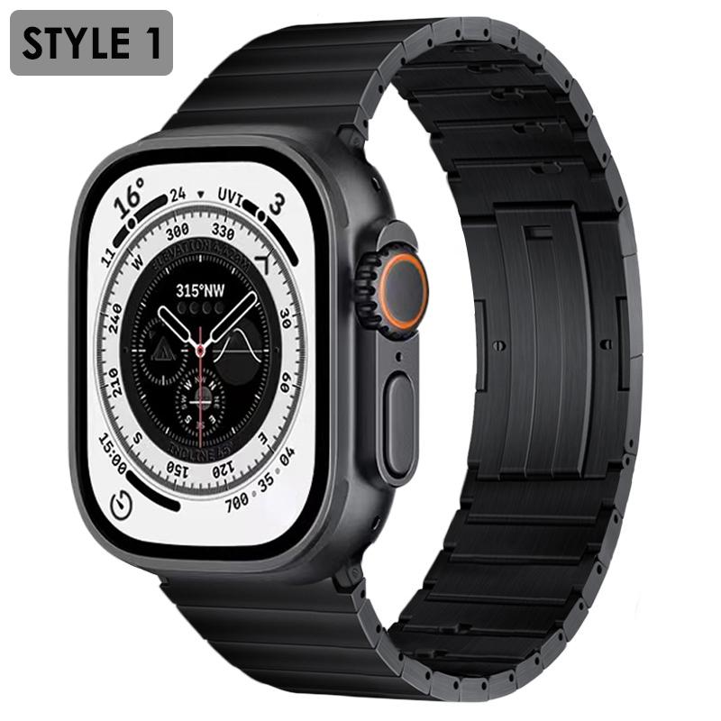 Luxury Titanium Strap For Apple Watch 9 Ultra 2 49mm 45mm 41mm Correa Bracelet For Apple iWatch Series 8 7 SE 6 5 4 se 44mm 42mm