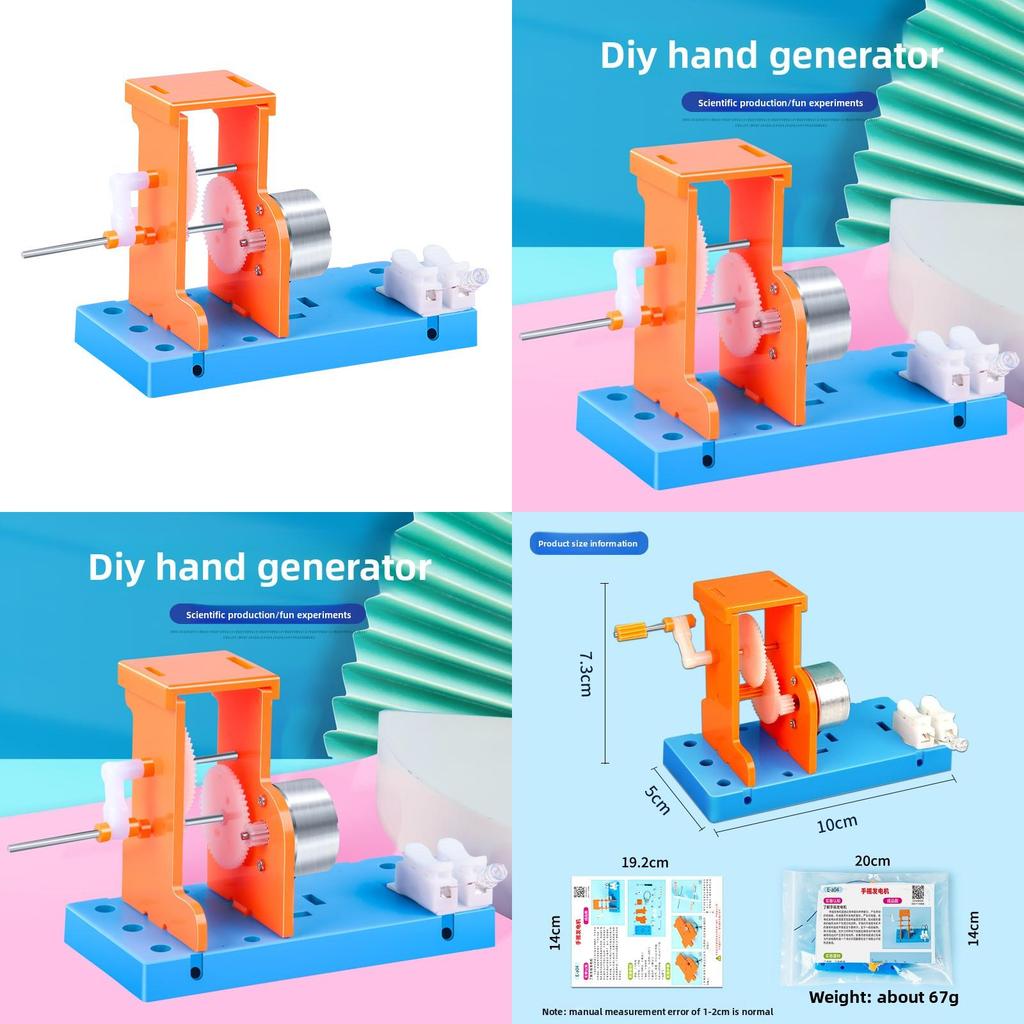 Science Experiment Handcrank Generator Diy Stem Educational Kit For Middle School Physics Projects