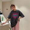 New Summer Loose Round Neck Women's Short-sleeved T-shirt Top Large Size Women's Love Printed Half-sleeved T-shirt