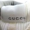 Makellose GUCCI Sneaker Interlocking G High-Top Weiß Khaki Leder Damen 36.5 Gebraucht