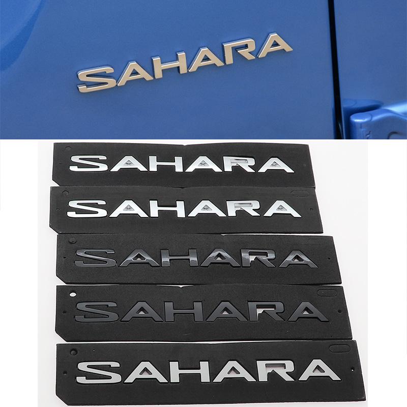 Car Trunk Rear Sticker ABS SAHARA Side Wing Emblem Decoration Decals Accessories For Jeep Wrangler Sahara Modification JP JL