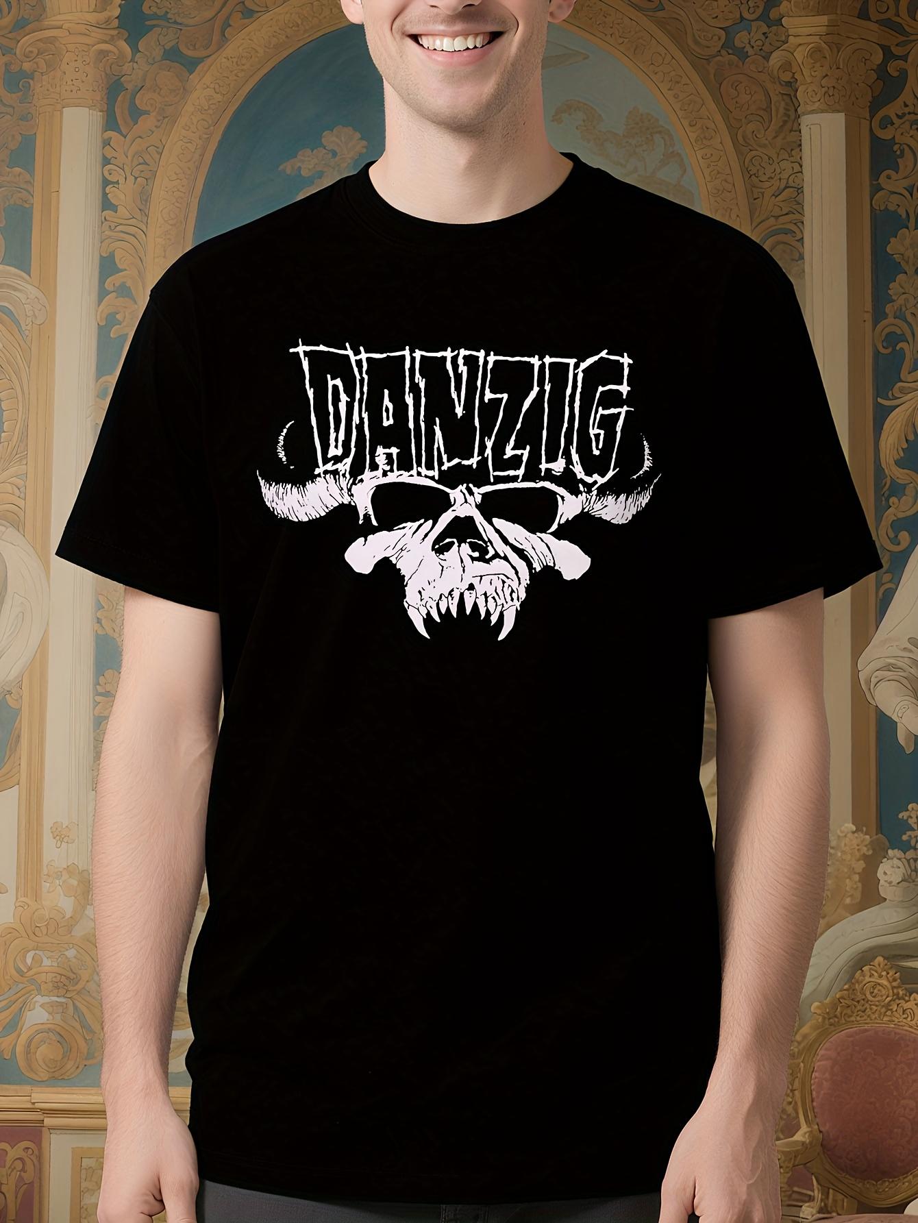 Danzig Heavyweight Cotton Tshirt - Plus Size Crew Neck Te... M