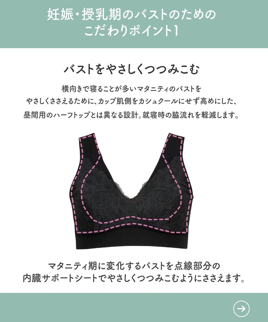 Wacoal MATERNITY Maternity Bra Bra Organic Cotton Blend Style MMS145 SP Maternity M2 Non-Wired [Night-Up Dressy] (Body Fabric) Cache-Coeur (Outer