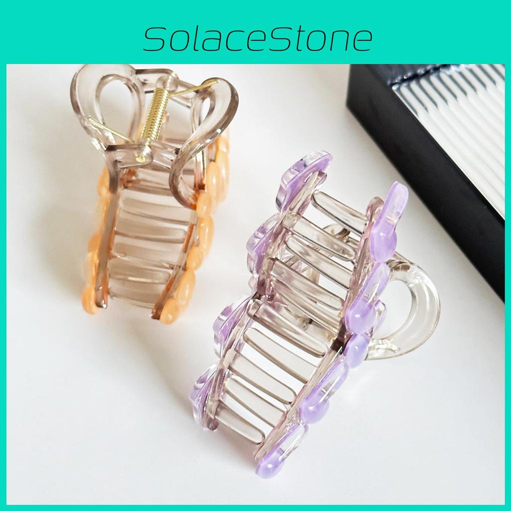 Stylish Jelly Heart Design Hair Claw Clip For Women Ideal For Chic And Elegant Hairstyles