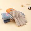 Winter Women's Warm Gloves Knitted Yarn Outdoor Sports Cycling Windproof Five Finger Touch Screen Gloves