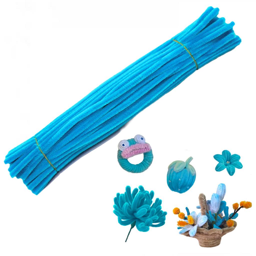 40 Colors Chenille Stems 100pcs Pipe Cleaners Plush Tinsel Stem Wired Sticks Twist Stick Hair Strip DIY Craft Educational Toys