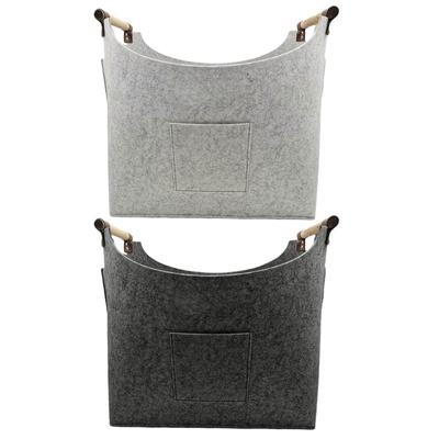 Faltbarer Filz-Brennholzhalter Vielseitige Große Holztasche Funktionaler Heim-Aufbewahrungs-Organizer für Holzscheite Kleidung Zeitung