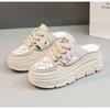 Plateauschuhe Damen Sommer Sandalen mit dicker Sohle Damen Casual Sport Closed Toe Halbhohe Sandalen Schuhe Sandalias Mujer Verano