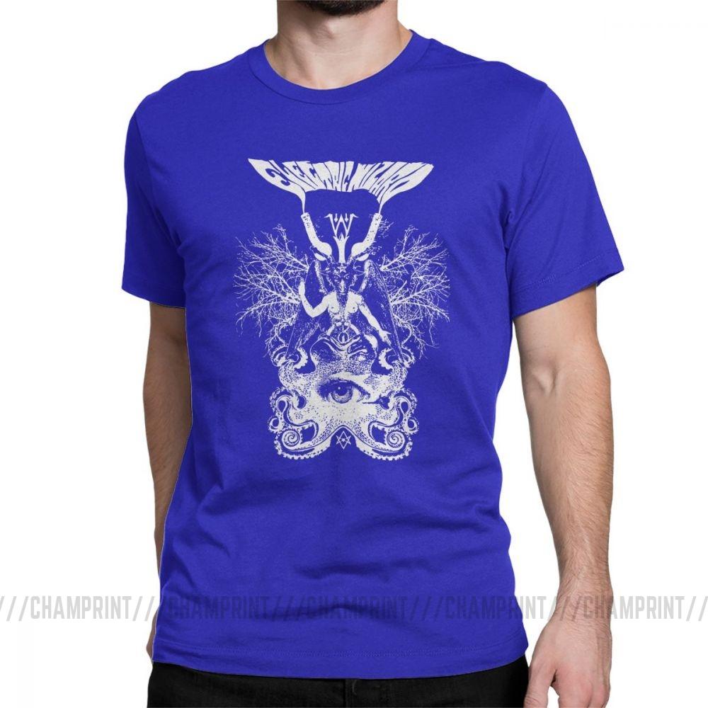 Electric Wizard Baphomet T Shirt For Men Funny Pure Cotton Tees Crewneck Short Sleeve T Shirt